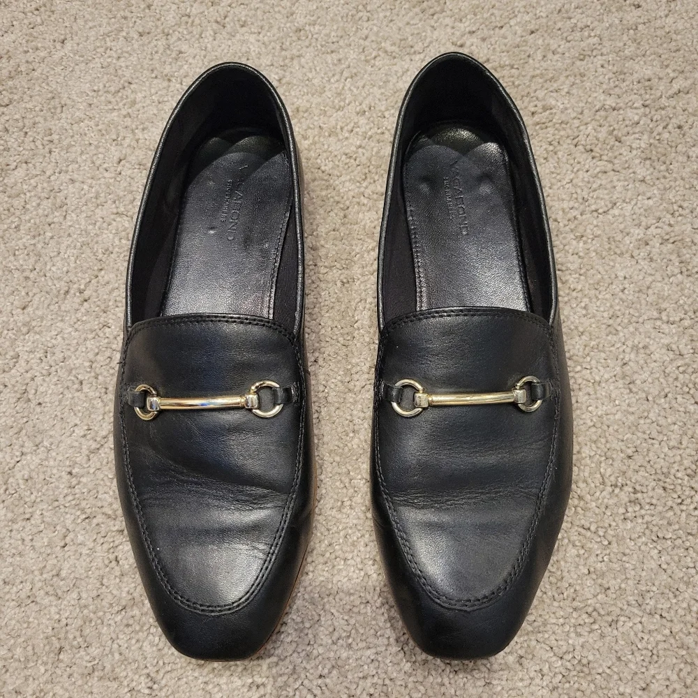 Vagabond Heidi Horsebit Black Leather Loafers